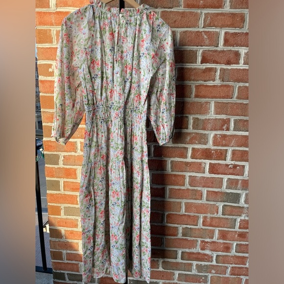 NWT THE GREAT.||
The Moonstone gathered floral-print cotton midi dress, Size Xs - Picture 6 of 8